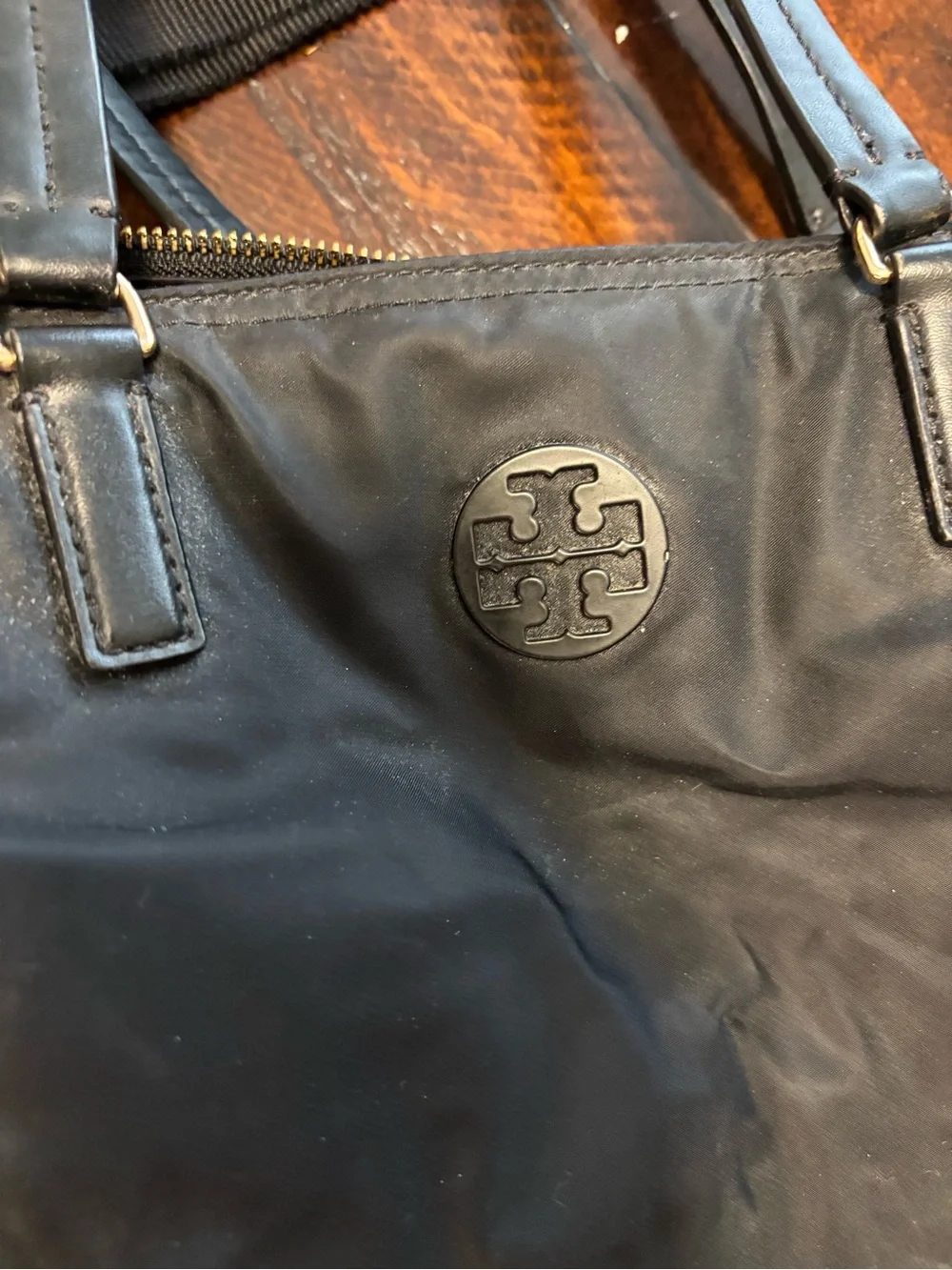 Tory Burch Black Nylon Diaper Bag